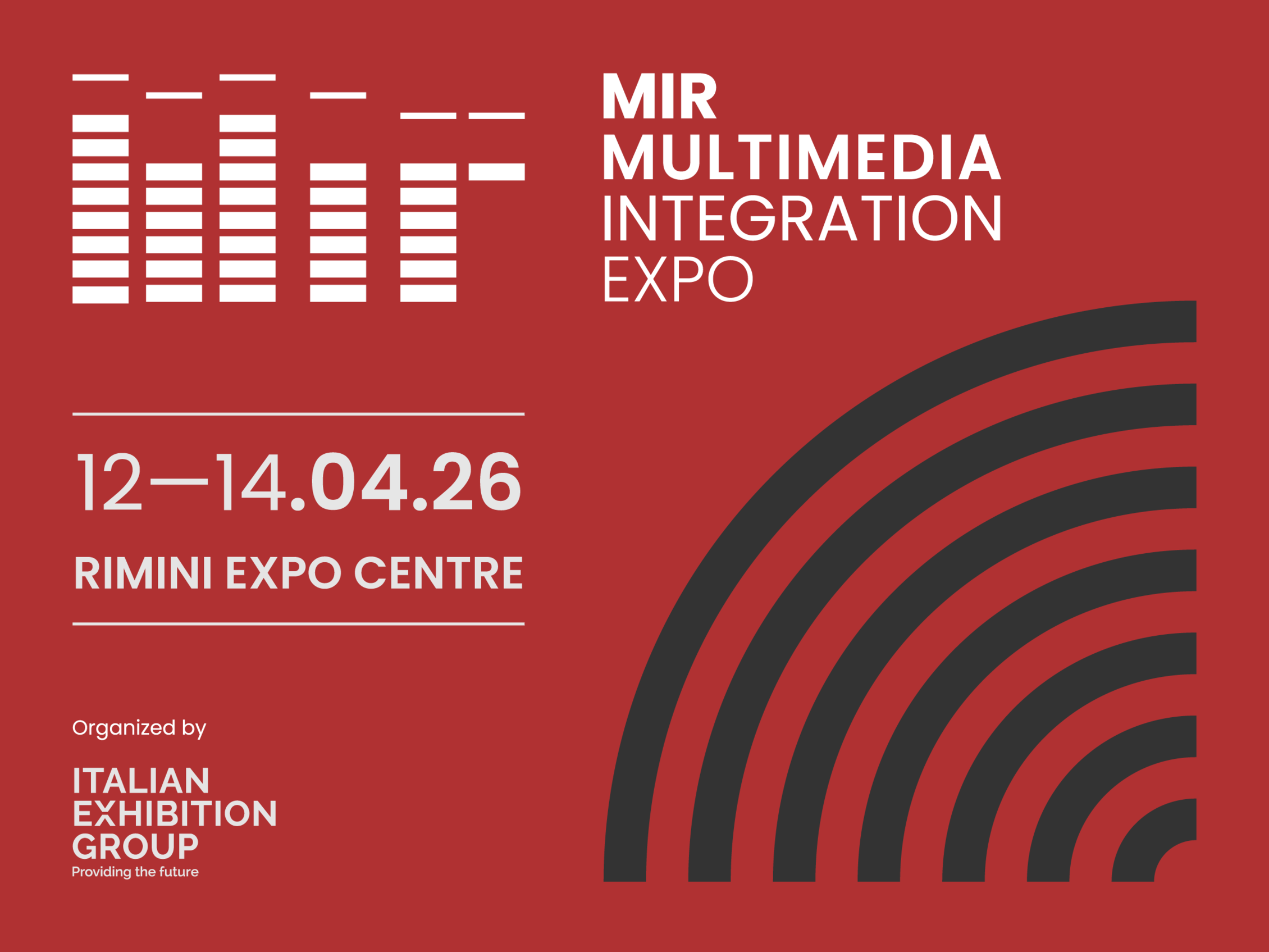 MIR 2026 – Rimini Expo Centre Official visual of MIR 2026 with dates, logo, and exhibition venue