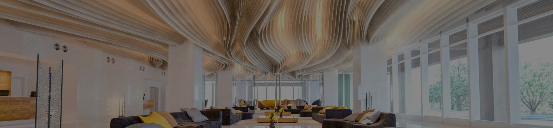 Spazio showroom aziendale di design, area lounge e accoglienza per i clienti