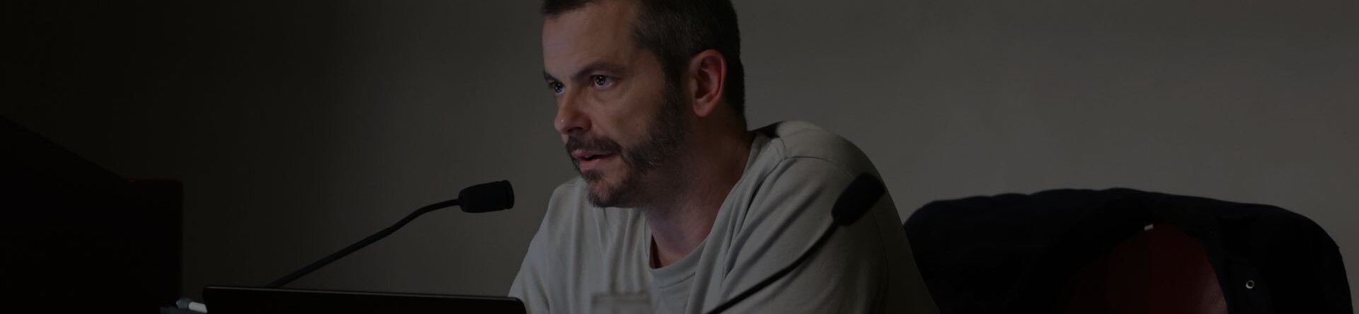 Valerio Tiberi ad una masterclass a MIR sul lighting design