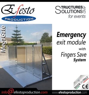 Aluminium Crowd barrier with Finges Save systems!